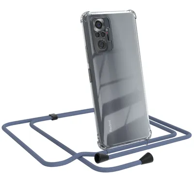 Produktbild von EAZY CASE Handykette kompatibel mit Xiaomi Redmi Note 10 Pro, Handyhülle mit Umhängeband, Handykordel, Schutzhülle Clear, Band in Grün
