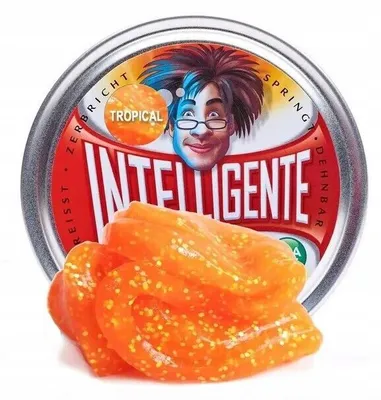Zdjęcie produktu dla INTELLIMASS ORIGINAL SPRING PLASTELINE 80g XXL Pachnący pomarańczowy brokat