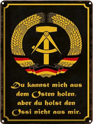 Produktbild von vianmo Blechschild 40x30 cm du holst Ossi nicht aus mir Spruch Zitat