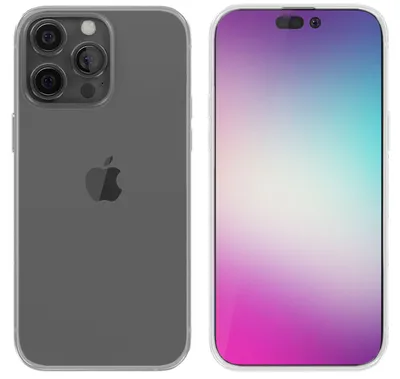 Produktbild von Silikon Hülle Basic kompatibel mit iPhone 14 Pro Max Case TPU Soft Handy Cover Schutz Transparent