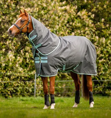 Produktbild von Horseware Amigo Hero Ripstop Plus 200g Turnout Decke 600D Medium Shadow/Blue Haze & Navy, Größe:5'6