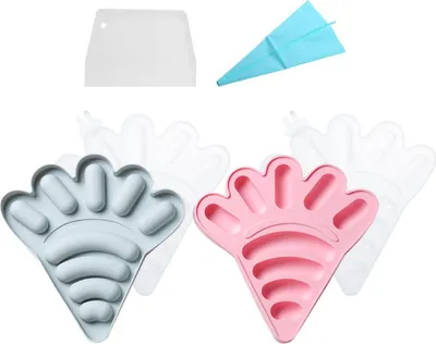 Obrázek produktu pro 2 balení silikonových forem s víkem pro klobásu Finger Cookie Puff, oválné silikonové kostky ledu, oválné silikonové formy na čokoládové tyčinky, formy na čokoládové tyčinky, výroba proteinových tyčinek