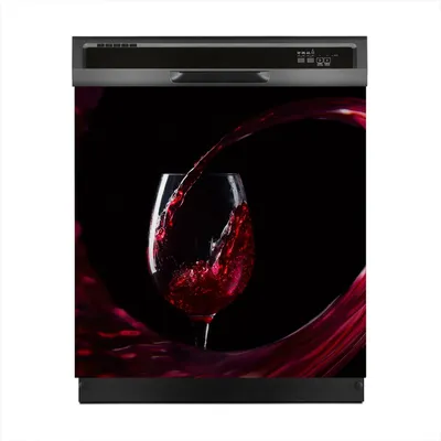 Produktbild von Magnete Dekorative 60x60 cm Küche Magnetmatte Spülmaschine - Wein Glas