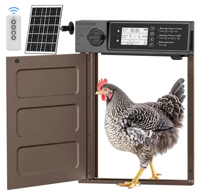 Automatische Hühnerstalltür mit Solarpanel, Timer & LCD