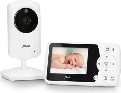Produktbild von Alecto DVM-64 - Babyphone mit Kamera und 2.4"-Farbdisplay, Weiß