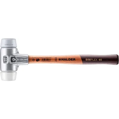 Produktbild von HALDER SIMPLEX Schonhammer Ø 40 mm TPE-mid grau / Superplastik mit Aluminiumgehäuse