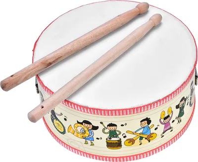 Zdjęcie produktu dla Mini drewniany ręczny bęben muzyczny Instrument perkusyjny Zabawka dla dzieci Prezent