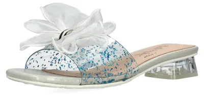 Produktbild von Misstyl by Laura Vita Damen Pantolette Tüllschleife transparent MELINA 01, Größe:39 EU, Farbe:Weiß