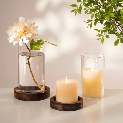 Produktbild von Solidchoice – Set aus 2 Glaslaternen für Kerzen