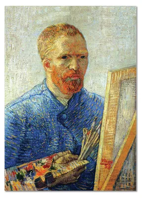 Zdjęcie produktu dla Giallobus - Autoportret przed sztalugą - Vincent Van Gogh - 70D x 100S cm - Obraz - Szkło akrylowe