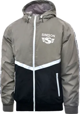 Produktbild von Windbreaker "SIMSON Suhl" - Grau/Schwarz, Größe: XL