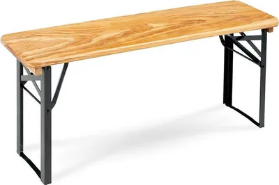 Zdjęcie produktu dla Składana ławka ogrodowa, naturalne drewno, 117 cm