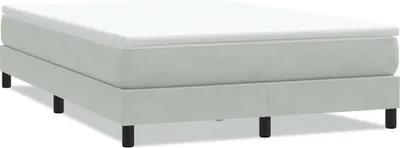 Produktbild von Boxspringbett ohne Matratze Hellgrau 140x220 cm Samt
