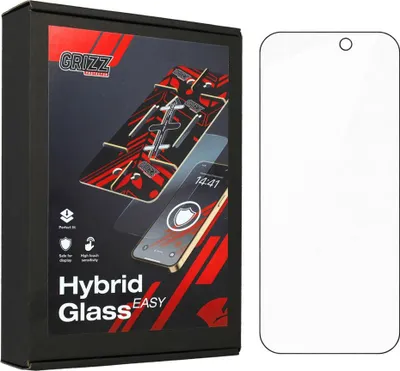 Produktbild von Bildschirmglas für iPhone 17, Grizz HybridGlass Easy mit Applikator, 2 Stück