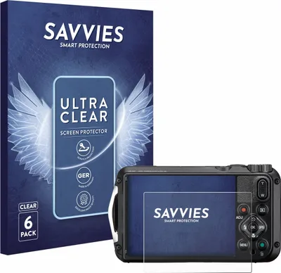 Produktbild von 6x Für Ricoh Pentax WG-8 Schutzfolie Savvies Displayschutz Display Schutz Folie Klar Transparent