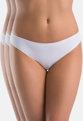 Immagine prodotto di Teyli confezione da 3: Slip classico in cotone Elisa Donna 136-3 bianco 3XL