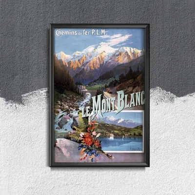 Produktbild von Poster - Canvas - Leinwand - 42 cm x 59,4 cm - Mont Blanc Französisch