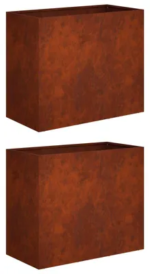 Zdjęcie produktu dla vidaXL Donice ogrodowe, 2 sztuki, wygląd przypominający rdzę, 60 x 30 x 50 cm