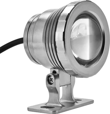 Zdjęcie produktu dla wodoodporny reflektor LED 12V 5W RGB do akwarium, basenu, ogrodu, pod wodą, srebrny