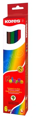 Produktbild von Kores Dreikant-Buntstifte "Kolores" 6er Karton-Etui