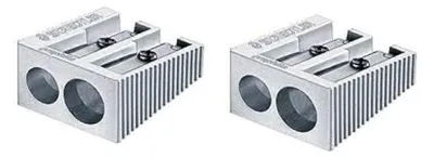 Productafbeelding van Dubbelscherpener van aluminium, set van 2
