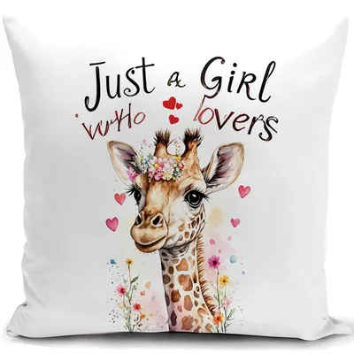 Produktbild von Kissenbezug 40x40 cm Giraffe Deko Sofakissen Zierkissenbezug Wohnzimmer Schlafzimmer