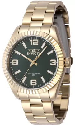 Produktbild von Invicta Specialty 47474 Damenarmbanduhr - Quartz Bewegung - Edelstahl mit grünem Zifferblatt - 36 mm