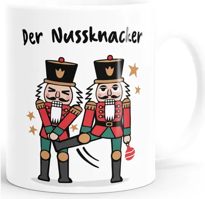 Produktbild von Tasse Weihnachten Nußknacker Jingle Balls Aufdruck Lustige Geschenkidee Schwarzer Humor Weihnachtstasse Spruchtasse MoonWorks®