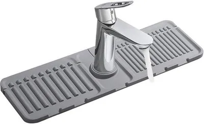 Produktbild von Silikon-Spatschutzmatte, grau, 43 cm, für Küchenbecken