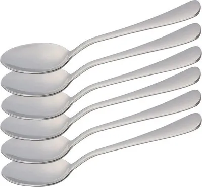 Image de 6 assiettes plates 20 x 4,4 cm en acier inoxydable 18/0