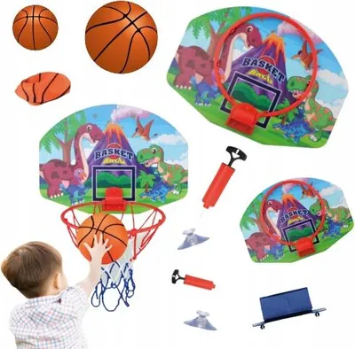 Produktbild von Basketball-Spielset Dinosaurier Backboard Ballpumpe Netz