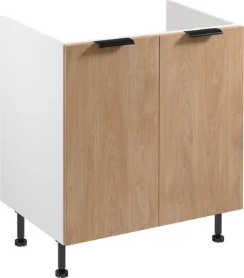 Produktbild von Spülenunterschrank 80 cm küchenmöbel Küchenschrank, Sorento D80Z Sonoma Eiche/Weiß