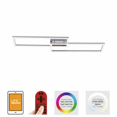 Produktbild von Leuchten Direkt Lola Smart LED Deckenleuchte Maxi 110 x 25 cm RGBW Smart