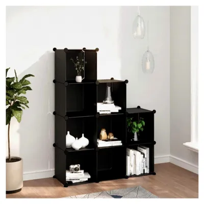 Produktbild von Regalsystem mit 9 Würfeln in Schwarz