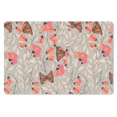 Produktbild von MuchoWow® Schreibtischunterlage Schmetterlinge - Muster - Tiere 60x40 cm - XXL Mauspad - Großes Mauspad