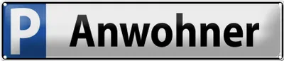 Produktbild von Blechschild Parkplatz Anwohner, 46x10 cm, Blechschilder Parking