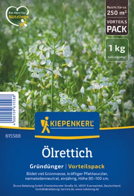 Produktbild von Kiepenkerl Gründüngung Ölrettich Raphanus sativus var. oleiformis für 250 m² 1 k