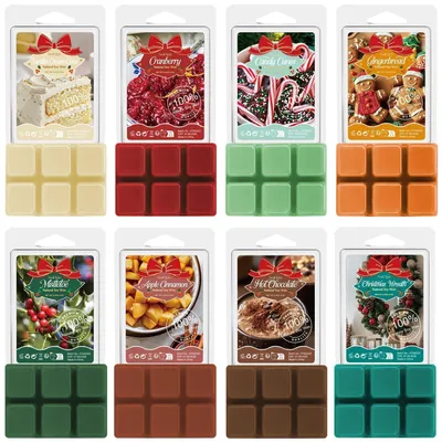 Produktbild von Duftwachs Würfel Geschenk Set Soja-Wachs Weihnachtsdüfte Vanille-Creme-Kuchen Cranberry Apfelzimt