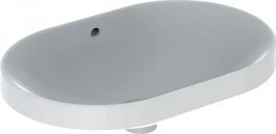 Produktbild von Geberit Geberit Einbauwaschtisch VariForm elliptisch 600x400mm o HL m ÜL we KT
