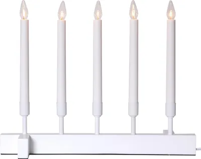 Produktbild von Kerzenleuchter ,Vind, 5-flammig, Materialmix, weiß