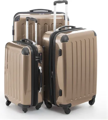Produktbild von HAUPTSTADTKOFFER - Alex - Kofferset 3 Größen Hartschalenkoffer Trolleys erweiterbar, 4 Rollen, Hartschale glänzend Reisekoffer Set, expandable travel luggage,Waldgrün