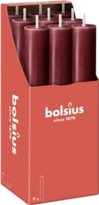 Productafbeelding van Bolsius rustieke tafelkaars XL, antraciet | 9 stuks