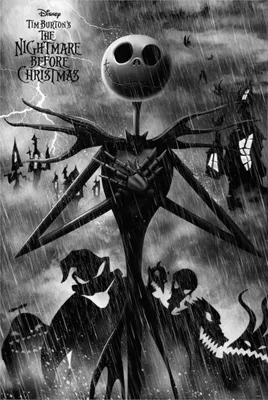 Immagine prodotto di Erik Editores Disney Nightmare Before Christmas Jack Skellington Plakat Grau Taglia unica