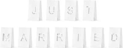 Produktbild von Papierlaterne Just Married / Hochzeit 19cm, 11 Stück