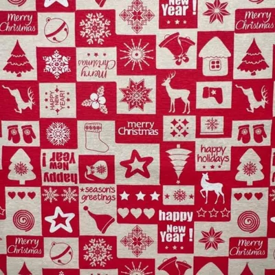 Productafbeelding van Kerstgroeten Stof met Katoen en Polyester