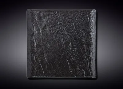Zdjęcie produktu dla Wilmax talerz kwadratowy 21,5 cm porcelanowy czarny WL-661106/A