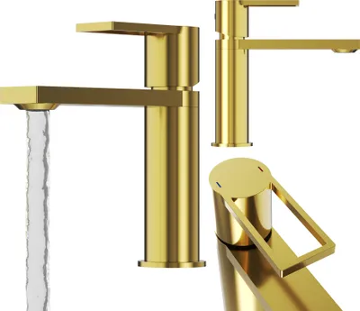 Produktbild von Granitan | ARMA - Waschtischarmatur - Gold - Messing - Keramikkopf