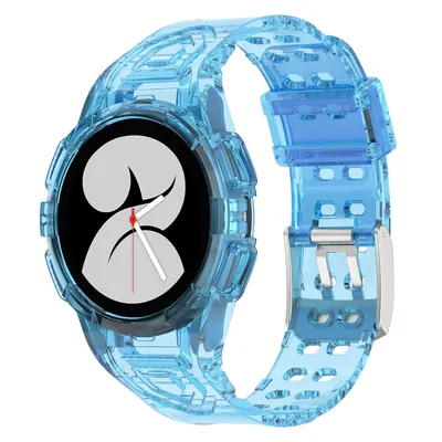 Produktbild von Für Samsung Galaxy Watch 5 44mm Silikon Uhrenarmband mit integriertem Gehäuse
