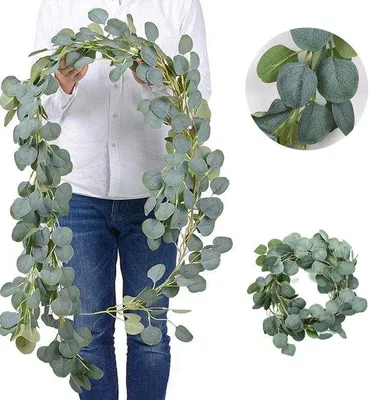 Immagine prodotto di Ghirlanda artificiale di eucalipto - decorazione - 2 m - verde - pianta artificiale