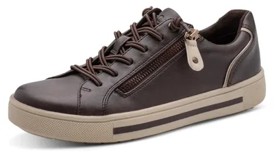 Produktbild von Jana Damen Sneaker flach mit Reißverschluss Vegan, Mocca, 38